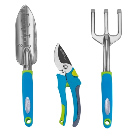 Набор садового инструмента с секатором Palisad 629018, алюминиевый цельнолитой, 3 предмета, LUXE купить в Нягани