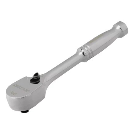 Ключ-трещотка 1/4&quot; Gross 14050, CrV, 120 зубьев, цельнометаллический, хром купить в Нягани