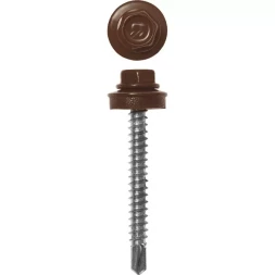 Саморезы ЗУБР окраш., RAL 8017 шокол.-коричн., для крепл. кров. матер. к дерев. обреш., 4.8x80мм, 140шт 4-300315-48-080-8017