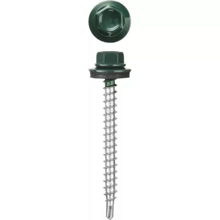 Саморезы СКД кровельные, RAL 6005 зеленый насыщенный, 29 x 4.8 мм, 400 шт, для деревянной обрешетки, STAYER 30305-48-029-6005 купить в Нягани