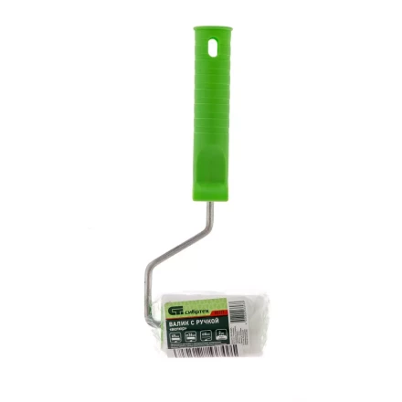 Валик &quot;Велюр&quot; с ручкой,  75 мм, ворс 5 мм, D 36 мм, D ручки 6 мм Россия Сибртех 80131 купить в Нягани