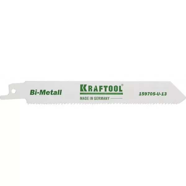 Полотно KRAFTOOL "INDUSTRIE QUALITAT", S922VF, для эл/ножовки, Bi-Metall, по металлу, дереву, шаг 1,8-2,5мм, 130мм 159705-U-13 купить в Нягани