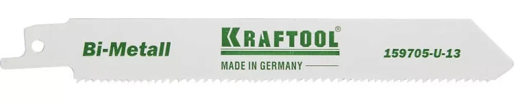 Полотно KRAFTOOL "INDUSTRIE QUALITAT", S922VF, для эл/ножовки, Bi-Metall, по металлу, дереву, шаг 1,8-2,5мм, 130мм 159705-U-13 купить в Нягани