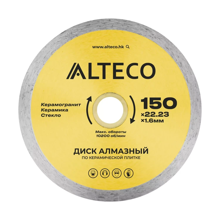 Диск алмазный по керамической плитке ALTECO 150x22.23x1.6 мм 66526 купить в Нягани