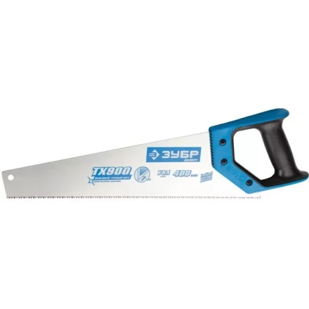 Ножовка по дереву (пила) ЗУБР ЛЕВША-7 400 мм, 7 TPI, универсальный зуб, вдоль и поперек волокон, для средних заготовок, фанеры, ДСП, МДФ,2K рукоятка 15232-40 купить в Нягани