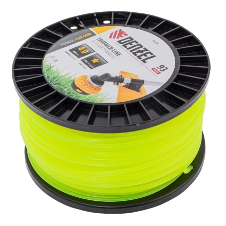 Леска для триммера звезда, 4,0мм х 93м, на DIN катушке FLEX CORD// Denzel 96289 купить в Нягани