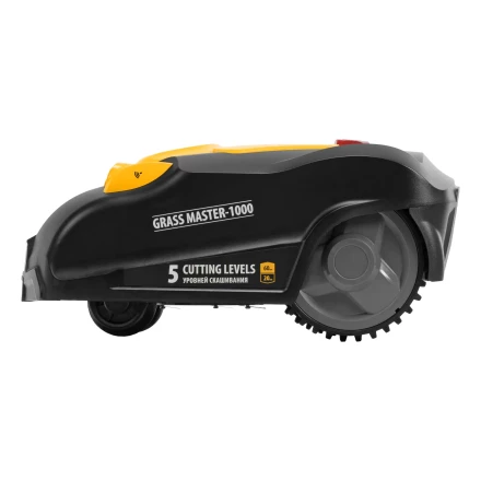 Робот-газонокосилка Grass Master 1000, ультразвуковой датчик, 3 Ач, LCD дисплей, Wi-Fi // Denzel купить в Нягани