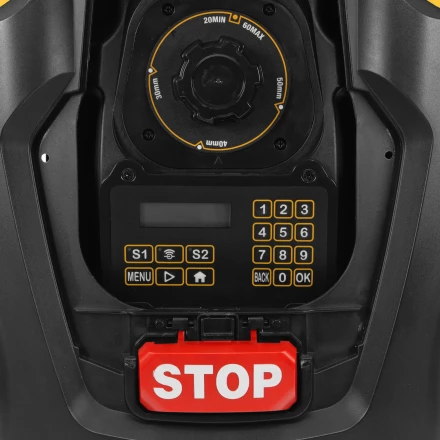 Робот-газонокосилка Grass Master 1000, ультразвуковой датчик, 3 Ач, LCD дисплей, Wi-Fi // Denzel купить в Нягани