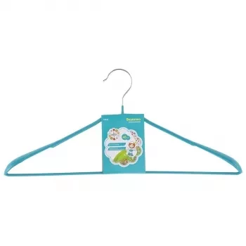 Вешалка метал для верхней одежды с прорезиненным противоскользящим покрытием 45 см бирюзовая ELFE 92926 купить в Нягани