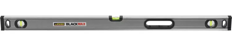 Уровень STAYER "PROFESSIONAL" "BlackMax" коробчатый усиленный с ручками, утолщенный особопроч профиль, 0,5мм/м, 3 ампулы, 100см 3475-100 купить в Нягани