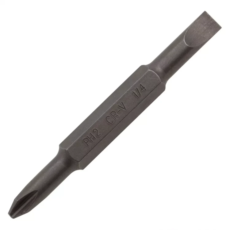 Отвертка комбинированная Denzel, SL3/16"-PH1, SL1/4"-PH2, 3-х компонентная рукоятка, 7713381 купить в Нягани