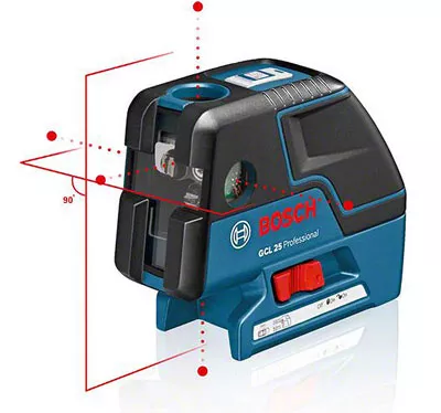 Нивелир лазерный BOSCH GCL 25 Prof +BS 150 проекция купить в Нягани