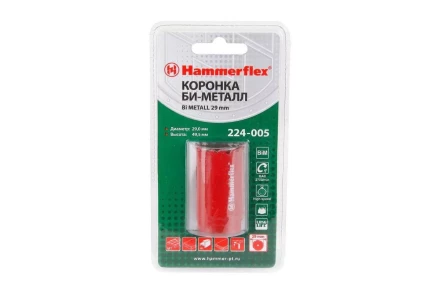 Коронка биметаллическая HAMMER Ф29х38мм 5/8&quot; BiMETALL (224-005) купить в Нягани