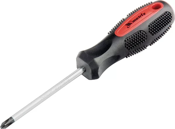 Отвертка Anti-Slip SL8,0 х 150 мм CrV двухкомп. рукоятка MATRIX 12226 купить в Нягани