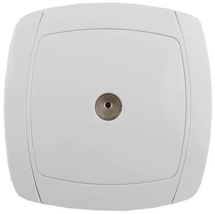 Розетка СВЕТОЗАР &quot;CITY LIGHT&quot; телевизионная одинарная в сборе, цвет белый SV-54215-W купить в Нягани