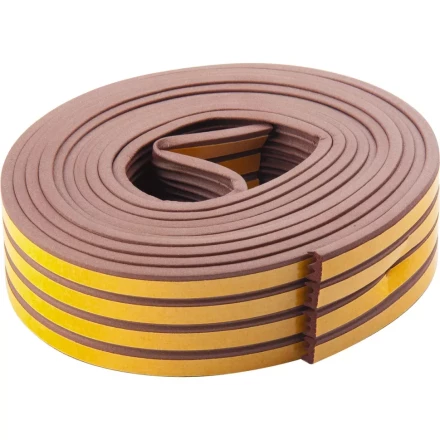 Уплотнитель 6 м профиль &quot;E&quot; коричневый СИБРТЕХ 93944 купить в Нягани