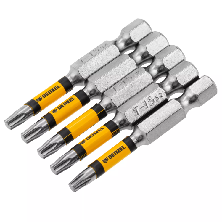 Бита T15x50, 5 шт. Denzel 7711319 купить в Нягани