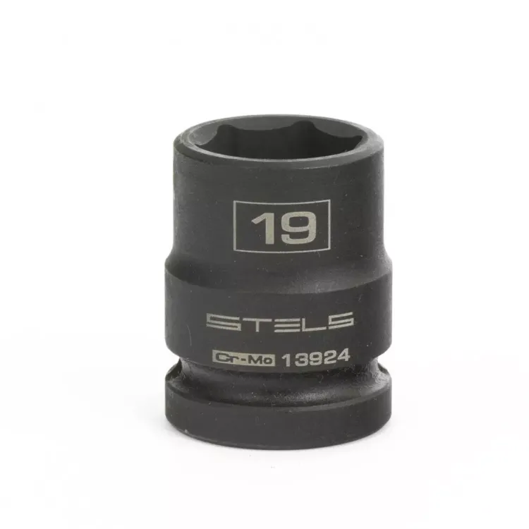 Головка ударная шестигранная 19 мм 1/2" CrMo Stels 13924 купить в Нягани