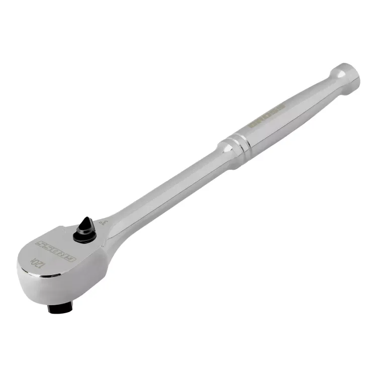 Ключ-трещотка 1/2" Gross 14052, CrV, 120 зубьев, цельнометаллический, хром купить в Нягани
