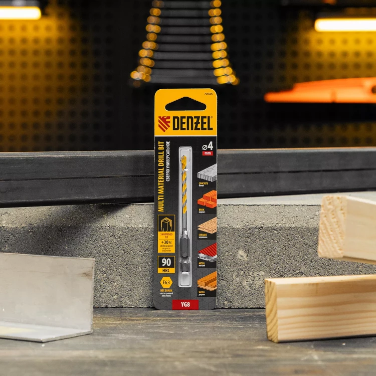 Сверло универсальное, Multi cut, 4 мм Denzel 706005 купить в Нягани
