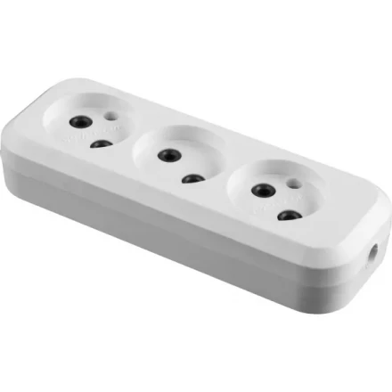 Колодка СИБИН для удлинителя, 3 гнезда, макс мощность 1300Вт 55108-3 купить в Нягани