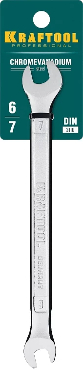 Ключи гаечные рожковые KRAFTOOL, Cr-V, DIN 3110 27033-06-07 купить в Нягани