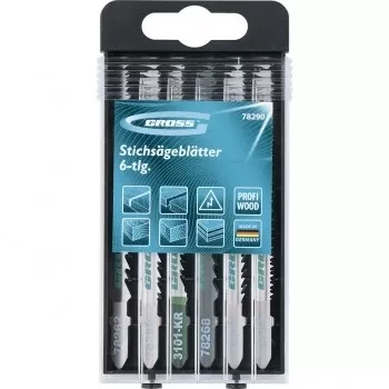Набор полотен для электролобзика по дереву 6шт Profi пластиковый кейс GROSS 78290 купить в Нягани
