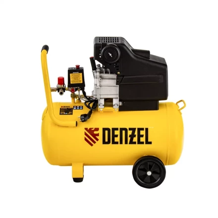 Компрессор воздушный прямой привод DC1700/50, 1.7 кВт, 50 литров, 260 л/мин Denzel 58164 купить в Нягани