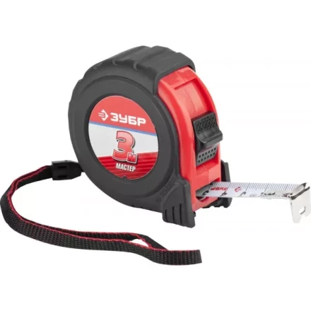 Рулетка ЗУБР &quot;МАСТЕР&quot;, обрезиненный корпус, 3мх19мм 34055-03-19_z01 купить в Нягани
