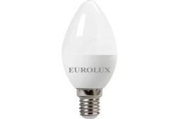 Лампа светодиодная EUROLUX LL-E-C37-7W-230-2,7K-E14 76/2/7