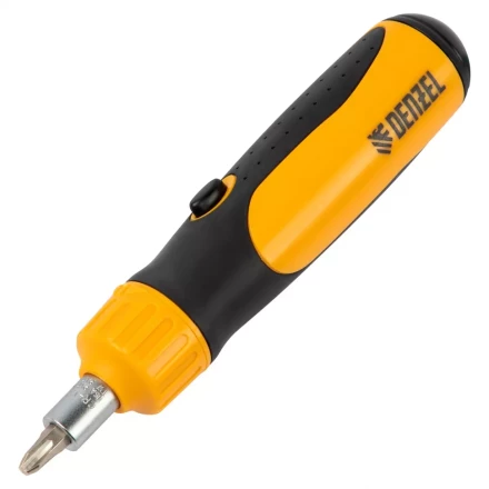 Отвертка реверсивная Denzel 7711611, механизм SmartPush 12 шт, S2 купить в Нягани