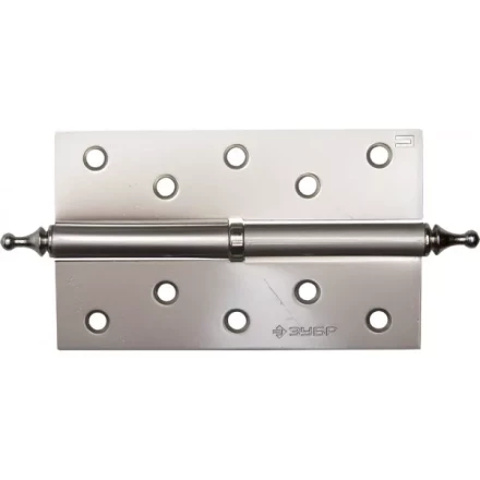 Петля дверная разъемная ЗУБР &quot;ЭКСПЕРТ&quot;, 1 подшипник, цвет мат. никель (PN), правая, с крепежом, 125х75х2,5мм,2шт 37605-125-4R купить в Нягани