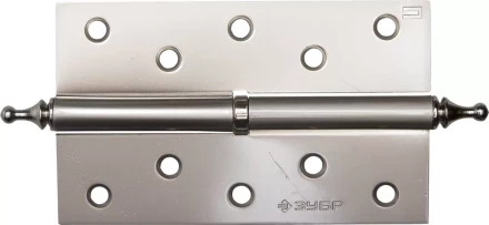 Петля дверная разъемная ЗУБР &quot;ЭКСПЕРТ&quot;, 1 подшипник, цвет мат. никель (PN), правая, с крепежом, 125х75х2,5мм,2шт 37605-125-4R купить в Нягани