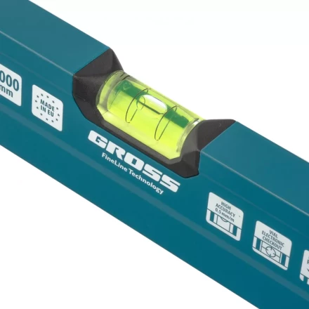 Уровень алюминиевый 1500 мм 2 рукоятки фрезеровка 3 глазка Prazision Gross 34444 купить в Нягани