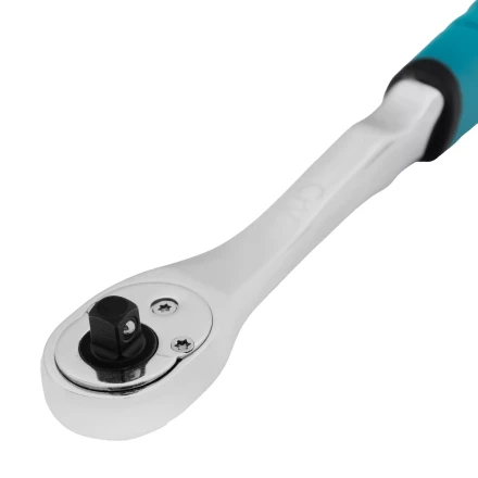 Ключ-трещотка 1/4&quot; Gross 14053, CrV, 90 зубьев, усиленный, хром купить в Нягани