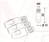 Наконечник к гор. п/а M8, d.1,0 мм L30 (тело 10) Cu-Cr-Zr Aurora купить в Нягани