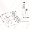 Наконечник к гор. п/а M8, d.1,0 мм L30 (тело 10) Cu-Cr-Zr Aurora купить в Нягани