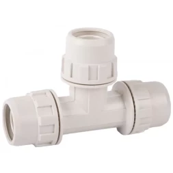 Тройник ЗУБР "ШиреФит" соединительный "штуцер с гайкой - штуцер с гайкой - штуцер с гайкой", 32мм 51505-32