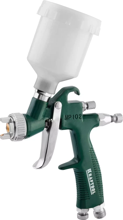 Краскопульт пневматический KRAFTOOL AirKraft Mini, HVLP, c верхним бачком, 1,0мм 06565-1.0 купить в Нягани