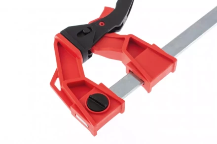 Струбцина реечная быстрозажимная усиленная пластиковый корпус рычажно-храповой механизм 200 х 100 х 351 мм штанга 5 х 22 мм Matrix 20726 купить в Нягани