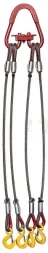 Строп канатный четырехветвевой 4СК 1.6 т L=5 м Звено РТ-3 с кч din 0.75 т канат din опрессовка