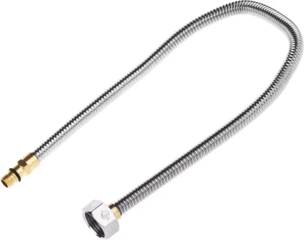 Подводка ЗУБР &quot;ЭКСПЕРТ&quot; сильфонная из нержавеющей стали, для смесителя, укороченная, г/ш (гайка-штуцер), 1/2&quot;, 0,5м 51012-050 купить в Нягани