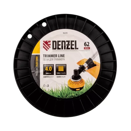 Леска для триммера квадрат, 4,0мм х 62м, на DIN катушке FLEX CORD// Denzel 96295 купить в Нягани