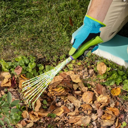 Грабли веерные 9 - зубые Palisad, 130 х 415 мм, стальные, пластиковая рукоятка, Flower Green, 620425 купить в Нягани