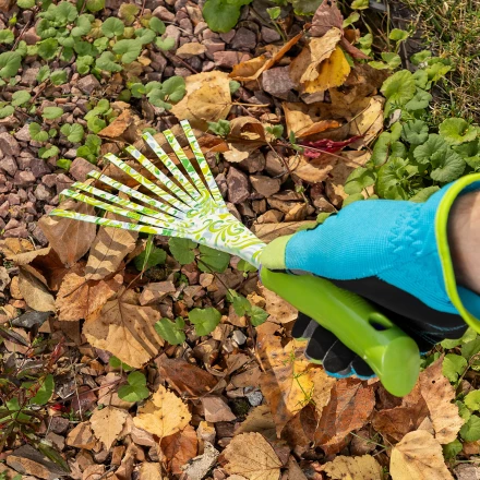 Грабли веерные 9 - зубые Palisad, 130 х 415 мм, стальные, пластиковая рукоятка, Flower Green, 620425 купить в Нягани