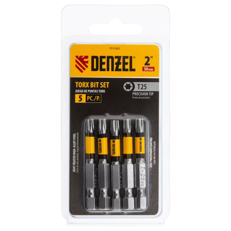Бита T25x50, 5 шт. Denzel 7711321 купить в Нягани