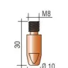Наконечник к гор. п/а M8, d.1,2 мм L30 (тело 10) Cu-Cr-Zr Aurora купить в Нягани