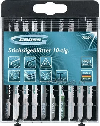 Набор полотен для электролобзика универсальный 10шт Profi пластиковый кейс GROSS 78294 купить в Нягани