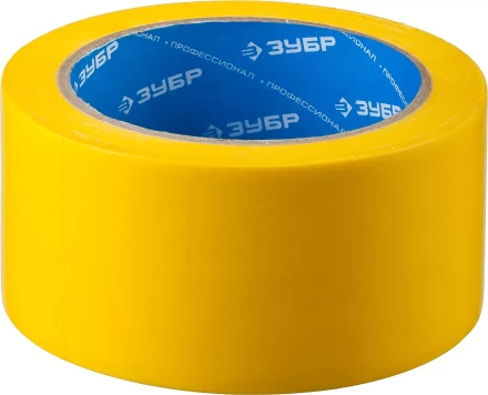ЗУБР 50 мм, 25 м, желтая, разметочная клейкая лента, Профессионал (12243-50-25) купить в Нягани