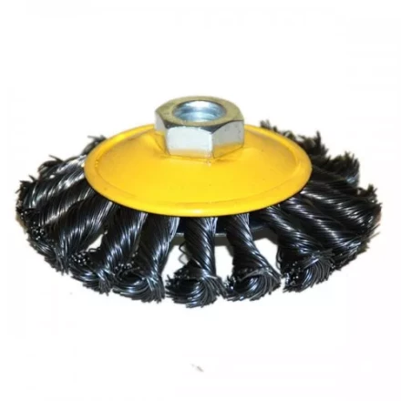 Щетка для УШМ М14/100 мм выгнутая сталь витая 51571 купить в Нягани